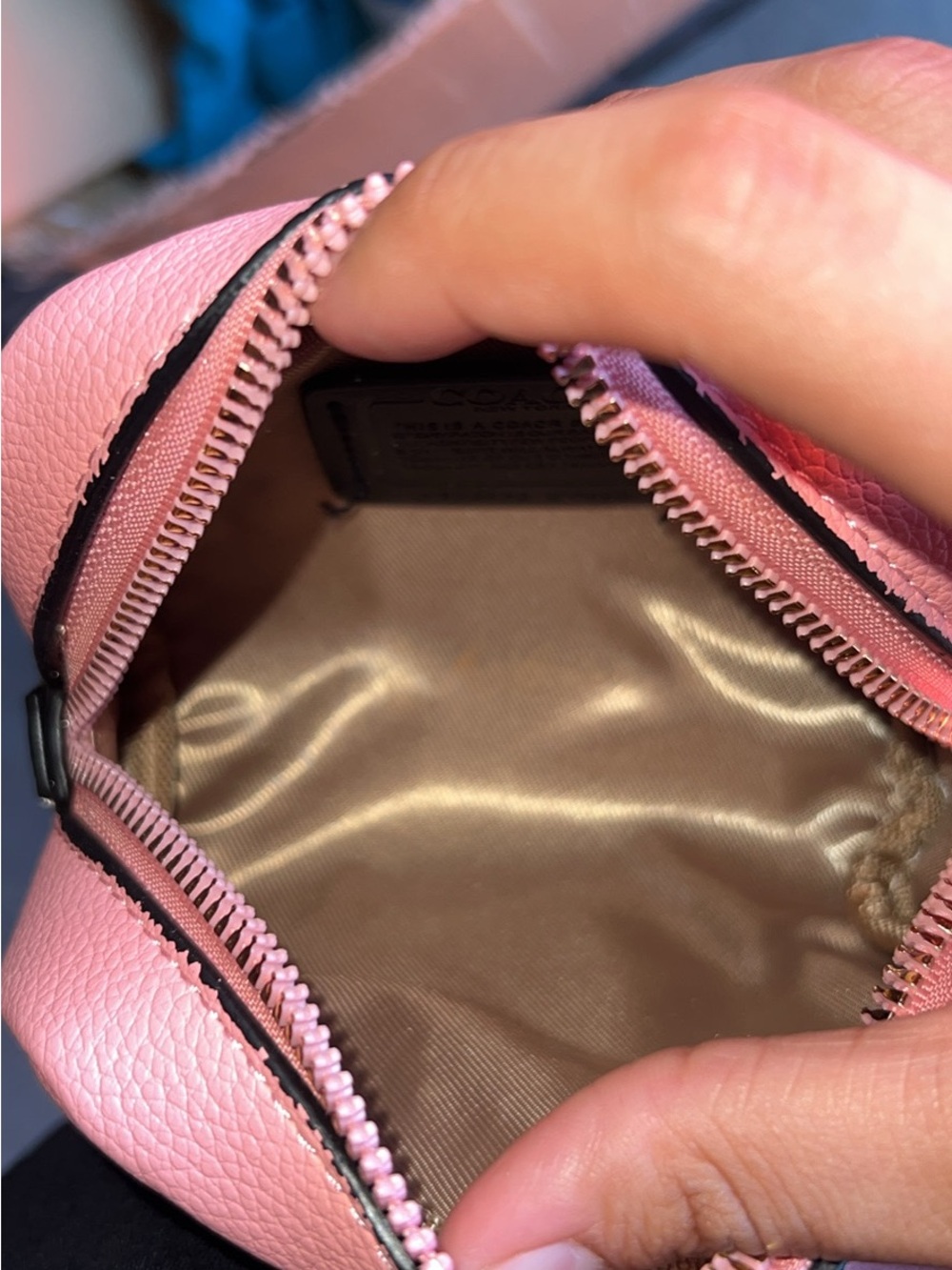 Coach Pink Floral Cosmetic Pouch - Picture 3 of 4